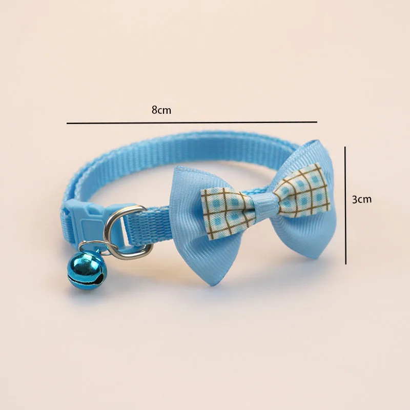 Collar ajustable con campana para gato y cachorro – lazo y huellas - imagen 5