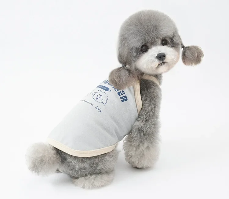 Chaleco refrescante azul con diseño de estrellas para perro pequeño