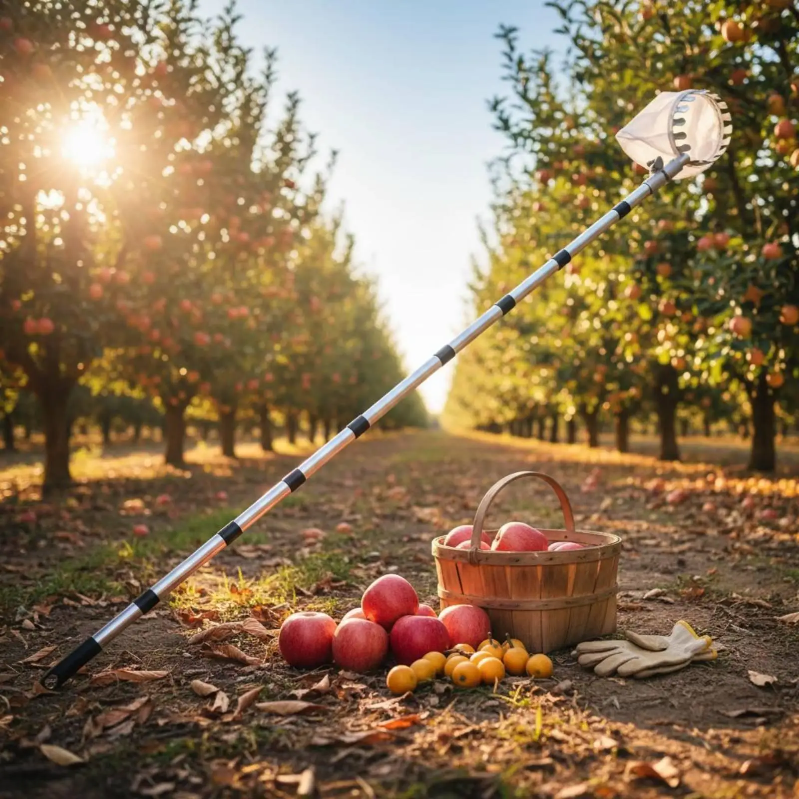 Recolector telescópico de fruta con bolsa para el huerto - imagen 4