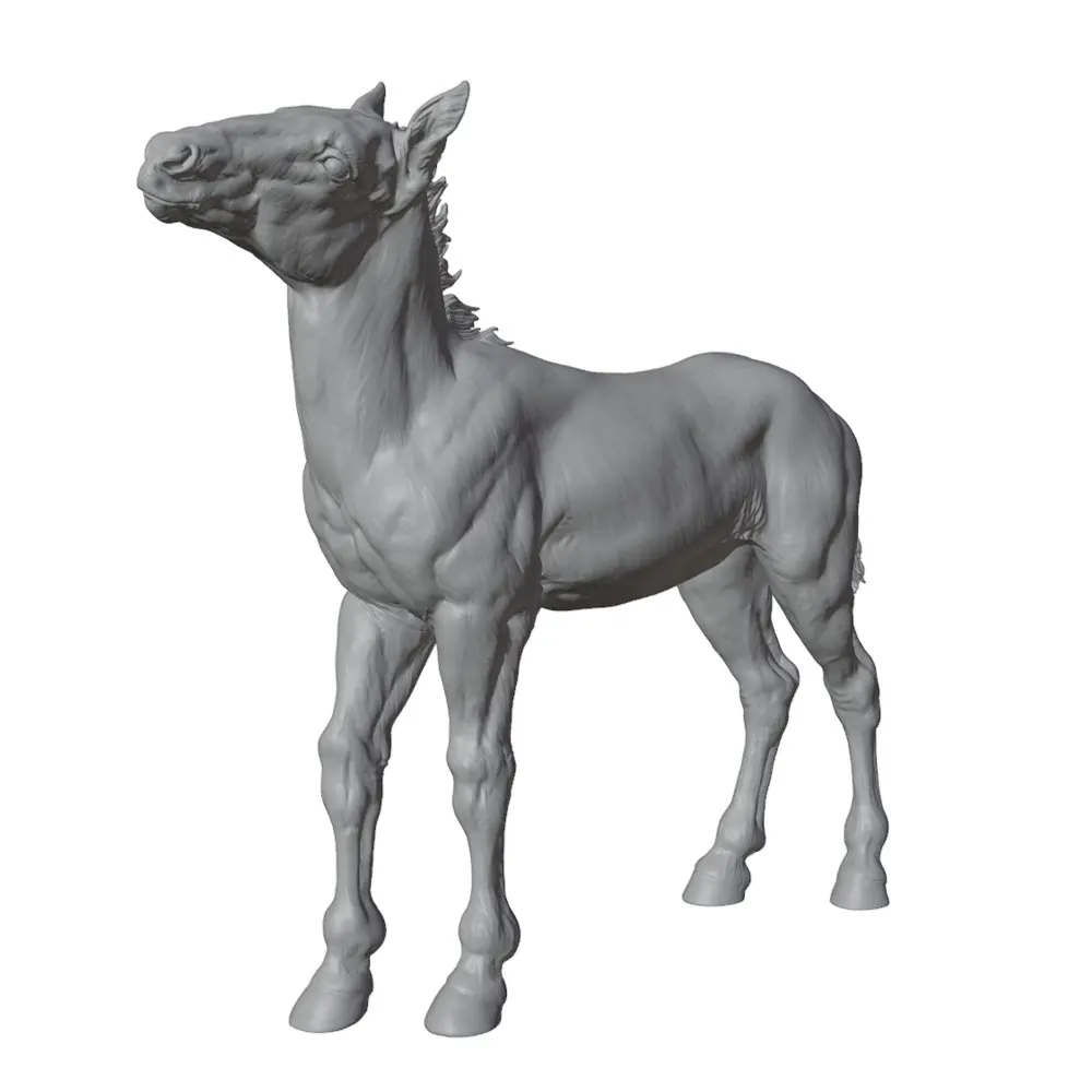Miniatura caballo realista resina 3D sin pintar kit DIY - imagen 3