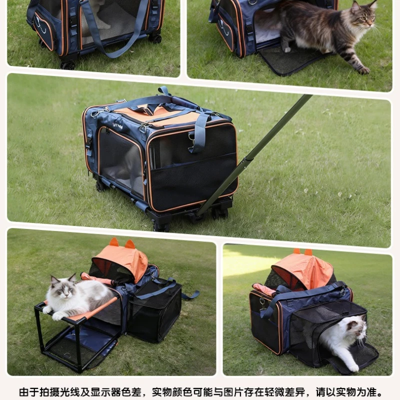 Bolsa de transporte tipo carrito para perros pequeños y gatos - imagen 4