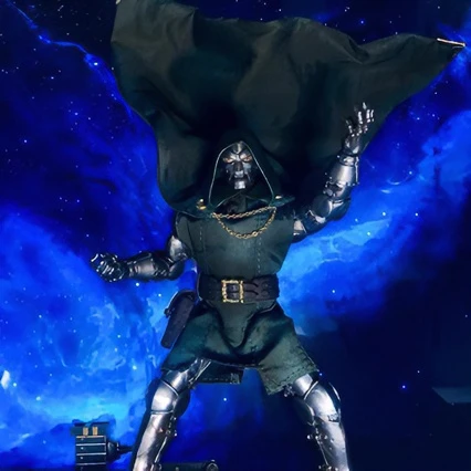 Figura Doctor Doom Marvel 1/12 con capa – Coleccionable articulado para exhibición - imagen 5