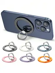 Soporte anillo magnético para móvil – Rotación 360 y base adhesiva