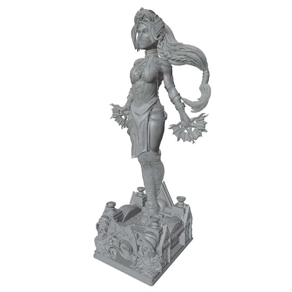 Kit modelo de resina miniatura gris impreso en 3D, DIY sin pintar - imagen 5