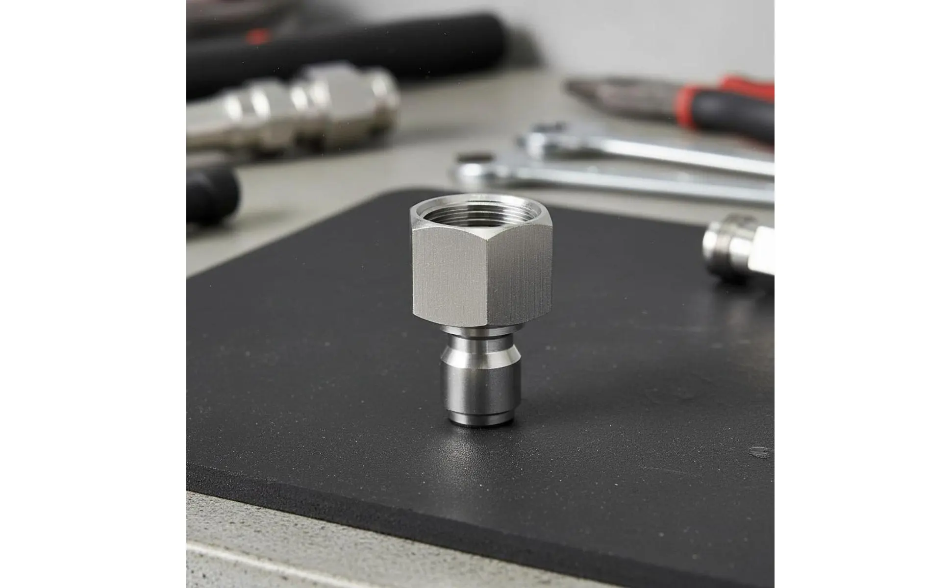 Adaptador de conexión rápida para lavadora a presión en acero inoxidable