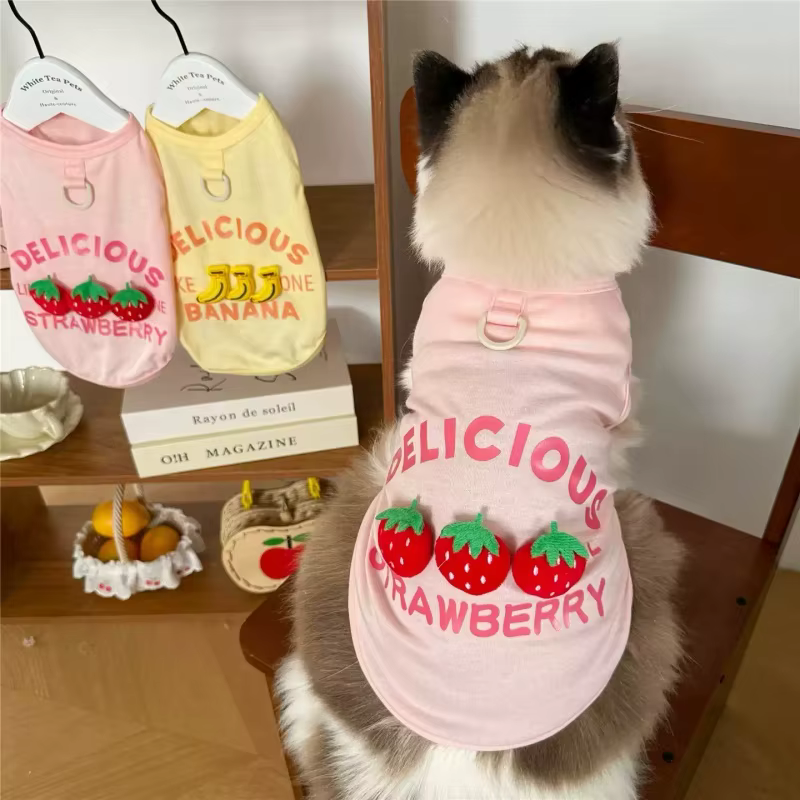 Chaleco de verano con estampado de frutas para perro y gato – Bichón - imagen 5