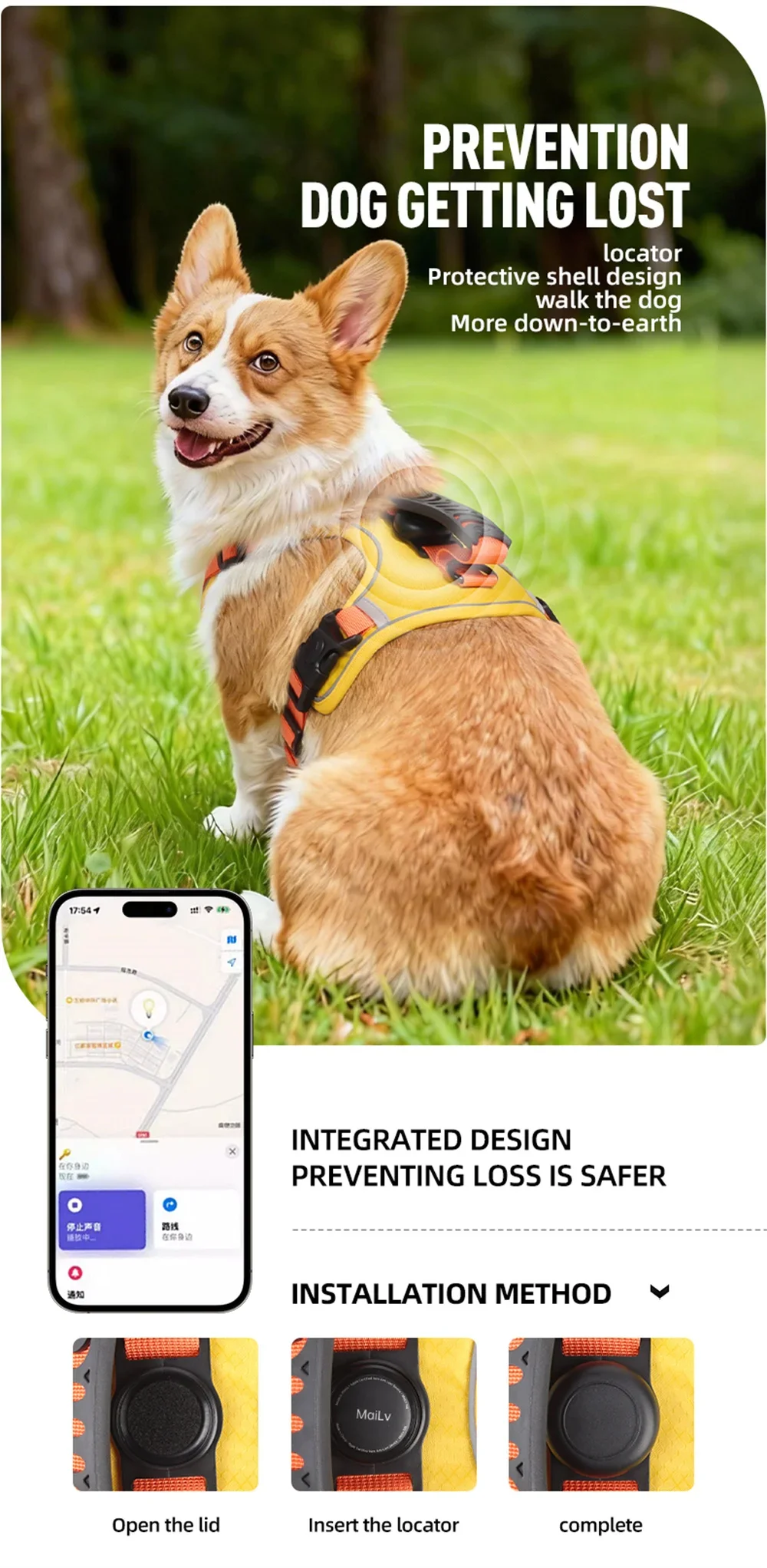 Chaleco antipérdida para paseo