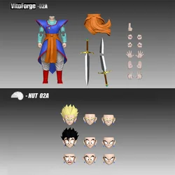 Figura colección Son Gohan Super Saiyan con traje Supreme Kai, DBZ, para estante