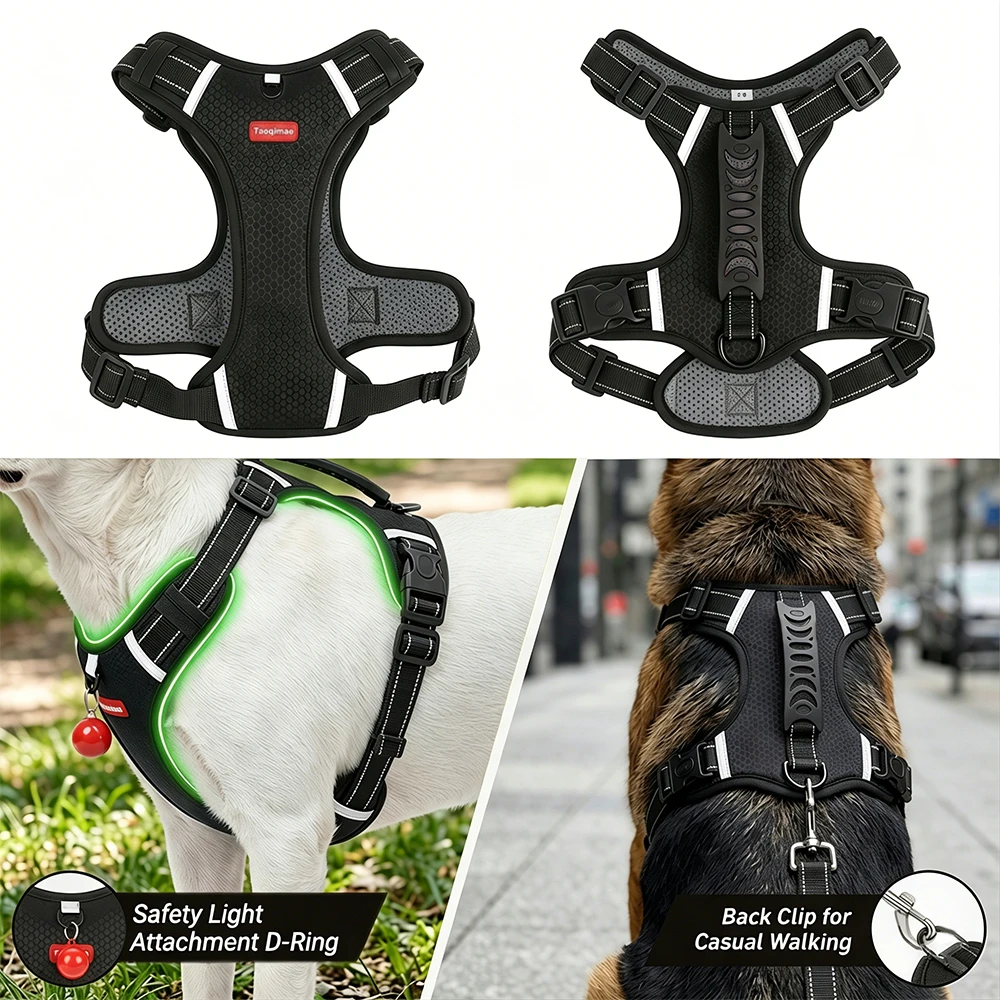 Arnés antitirones para perros con dispensador de bolsas reflectantes - imagen 2