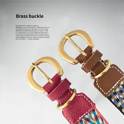 Collar de cuero para perro trenzado bohemio con correa ajustable