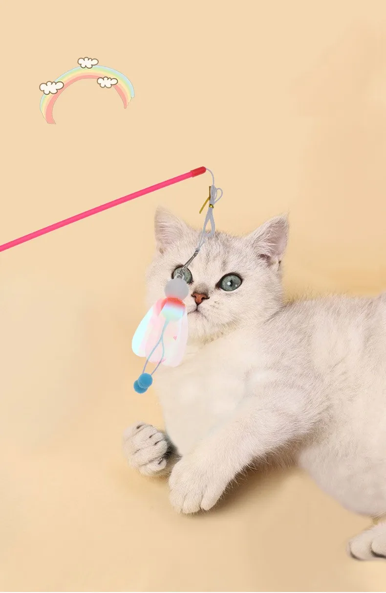 Mariposa de juguete interactivo para gatos en movimiento