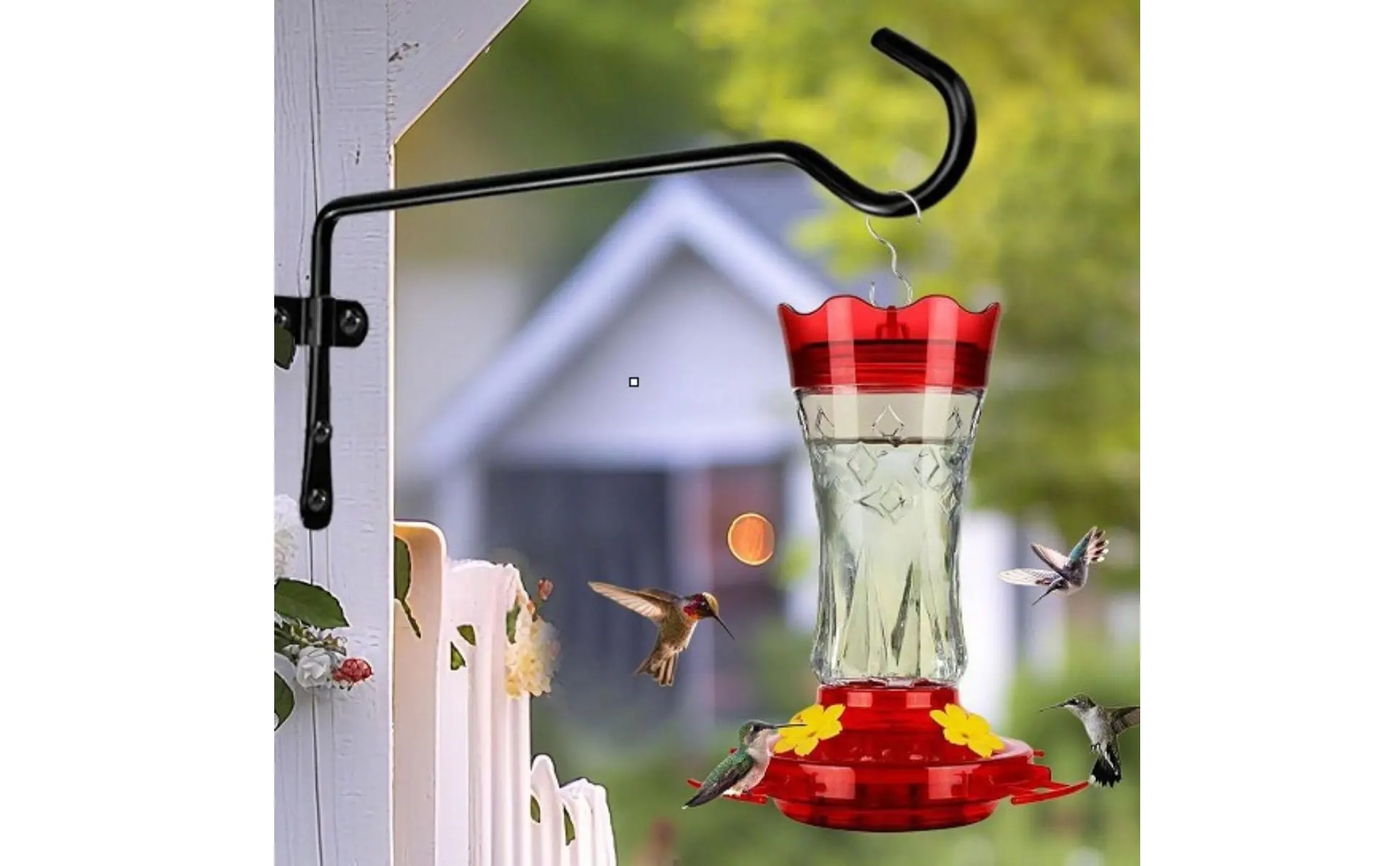 Soporte curvo para colgar cestas y decoraciones