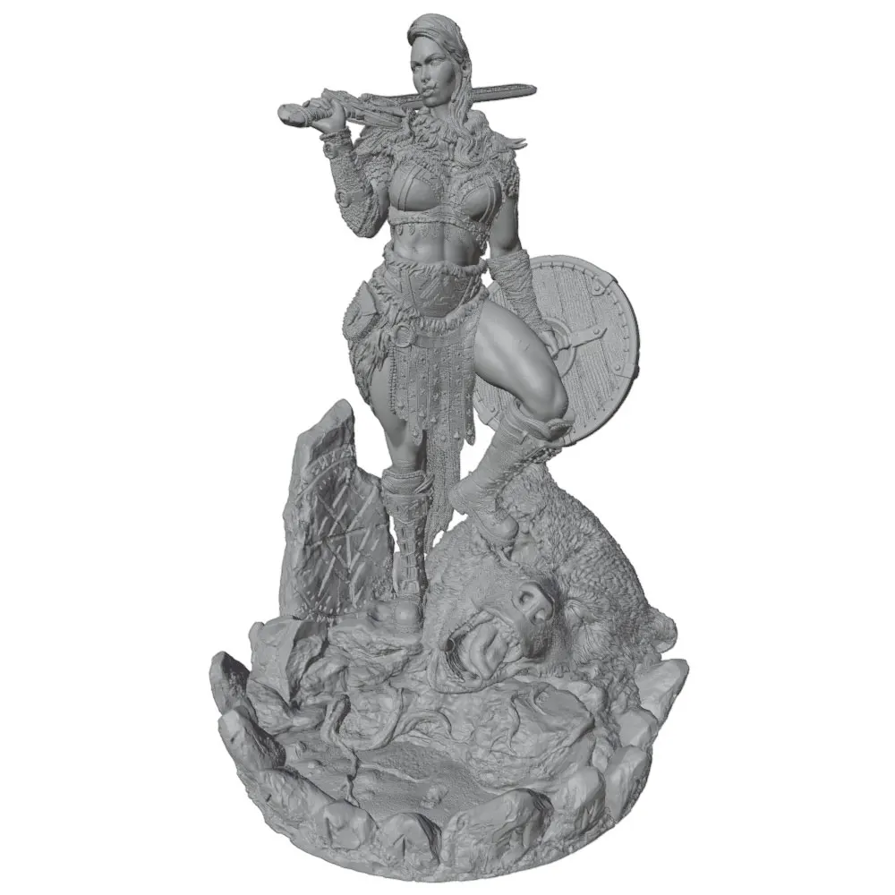 Figura Guerriera Femenina Resina 1/24 – Kit DIY Sin Pintar - imagen 5