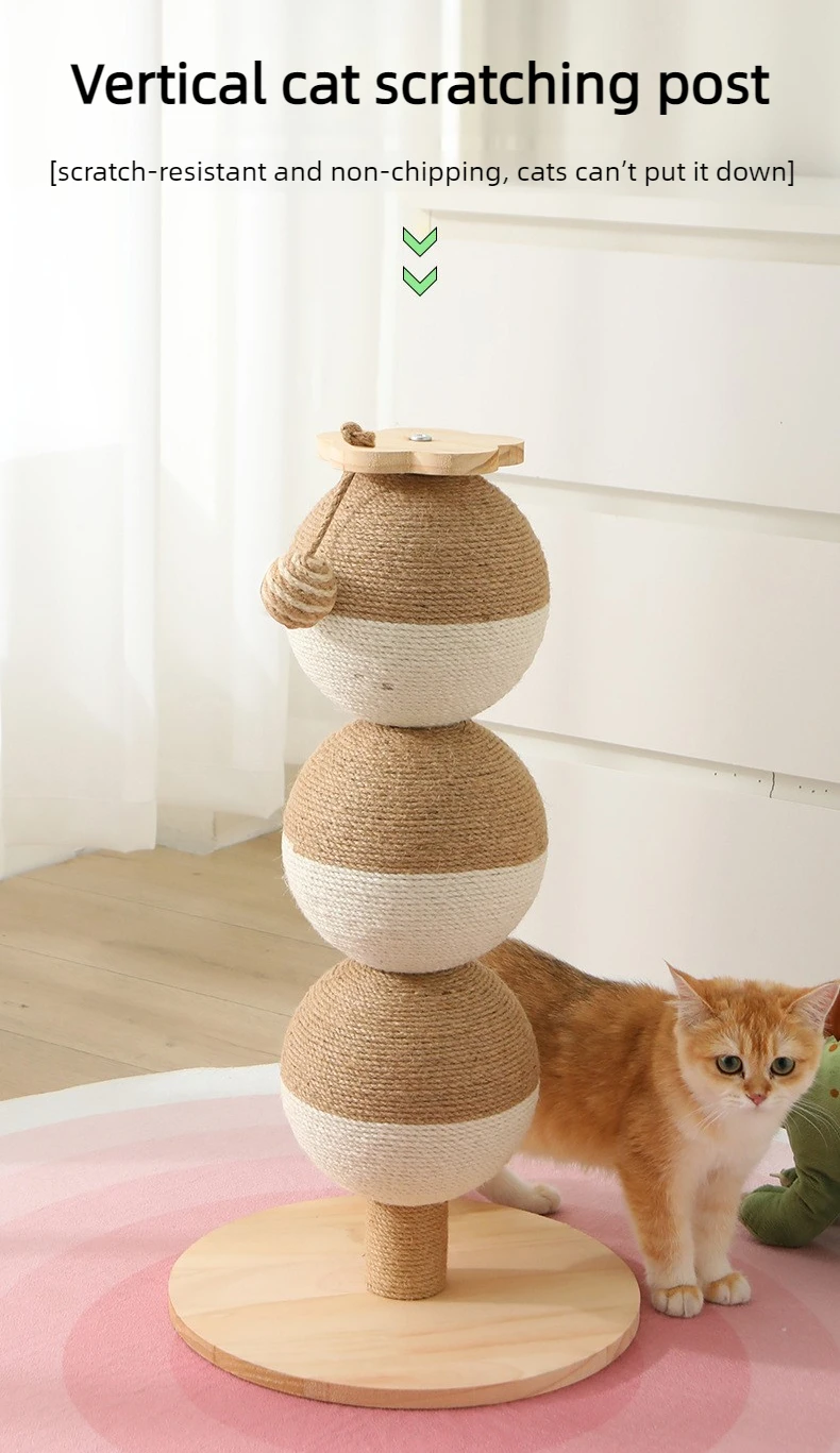 Rascador vertical LZJV con juguete colgante