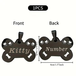 Placa identificación personalizada con huella para perro y gato