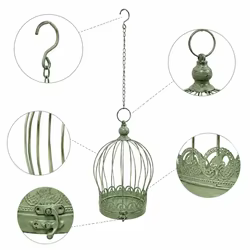 Soporte colgante vintage para macetas de hierro, colgador jardín