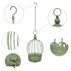 Soporte colgante vintage para macetas de hierro, colgador jardín