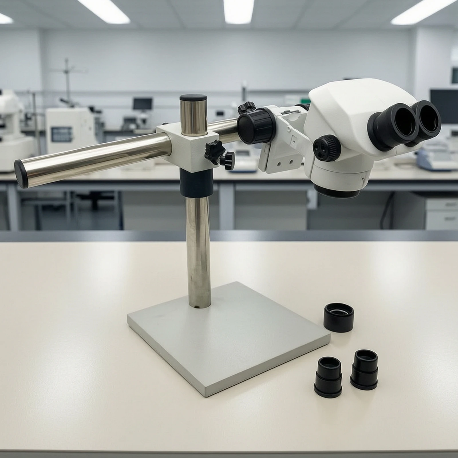 Microscopio de laboratorio con zoom continuo y soporte ajustable - imagen 4