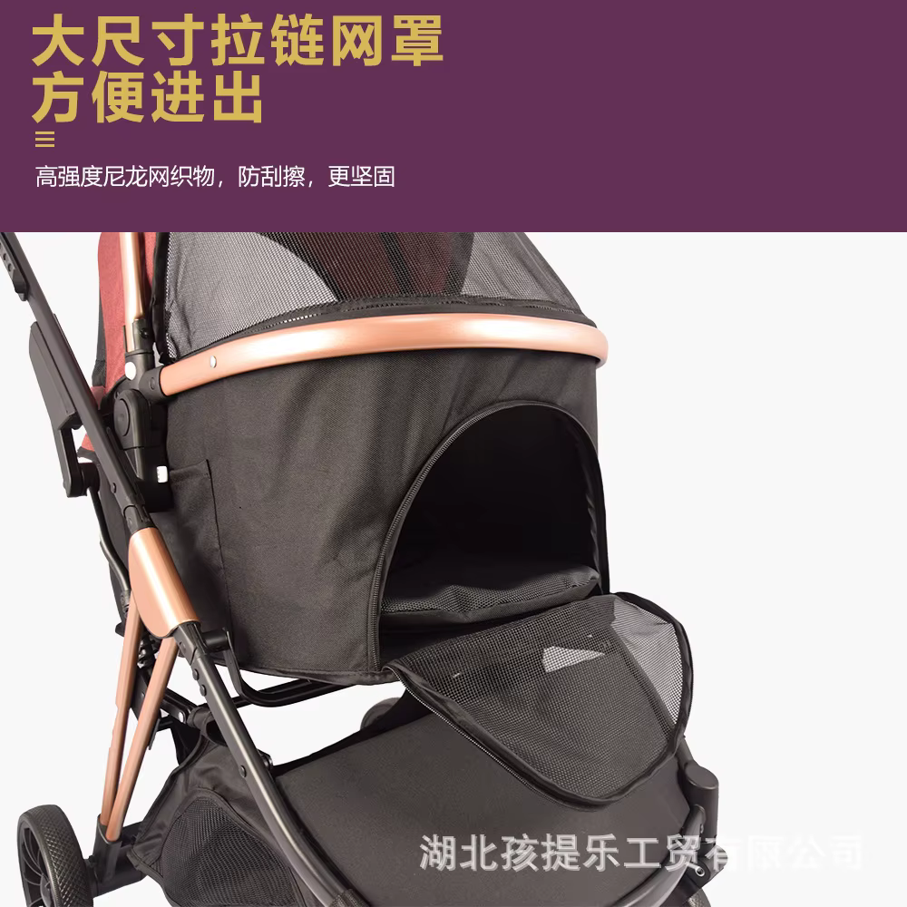 Carrito desplegado en modo mochila mostrando la correa ajustable para hombro
