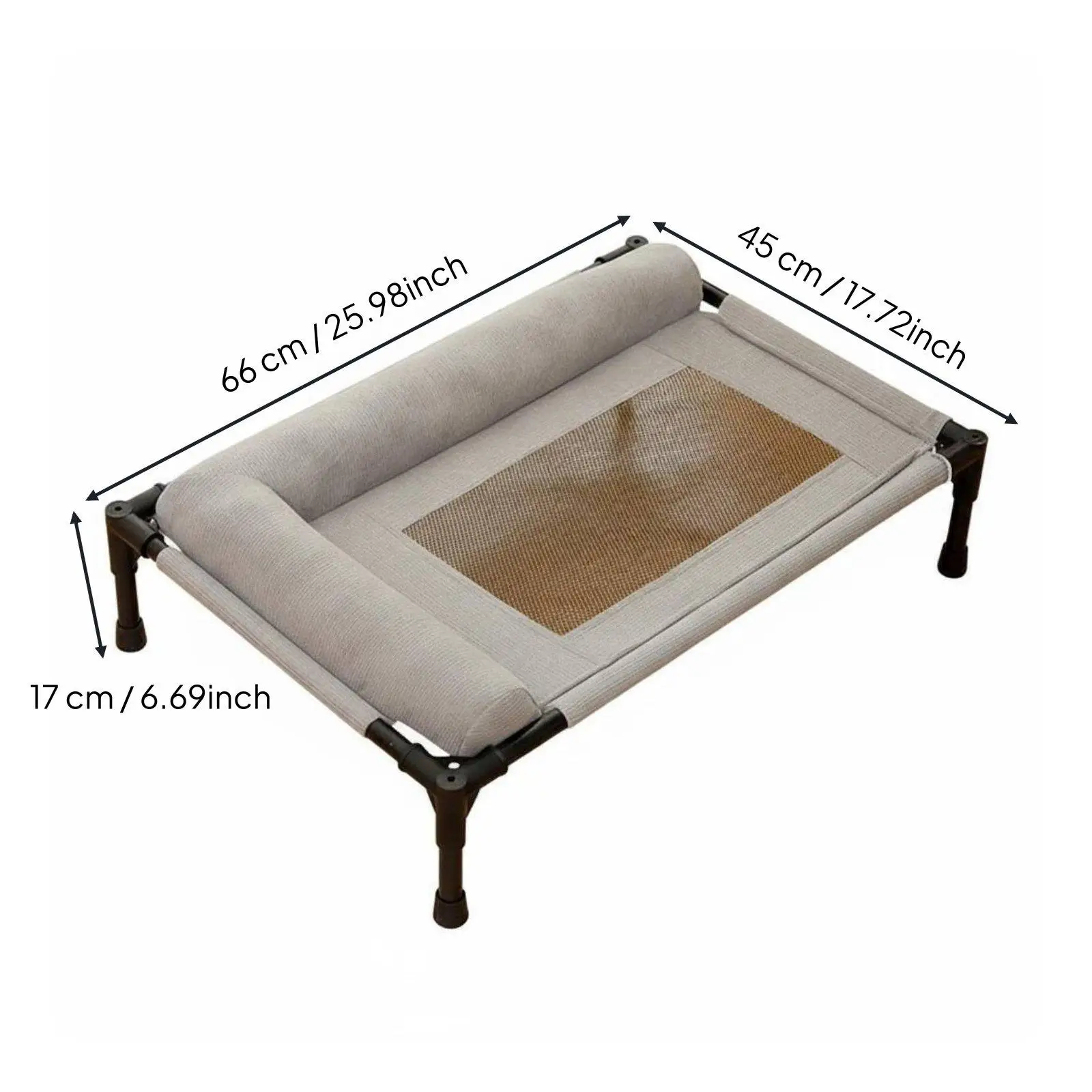 Cama elevada desmontable para perros con malla transpirable - imagen 2