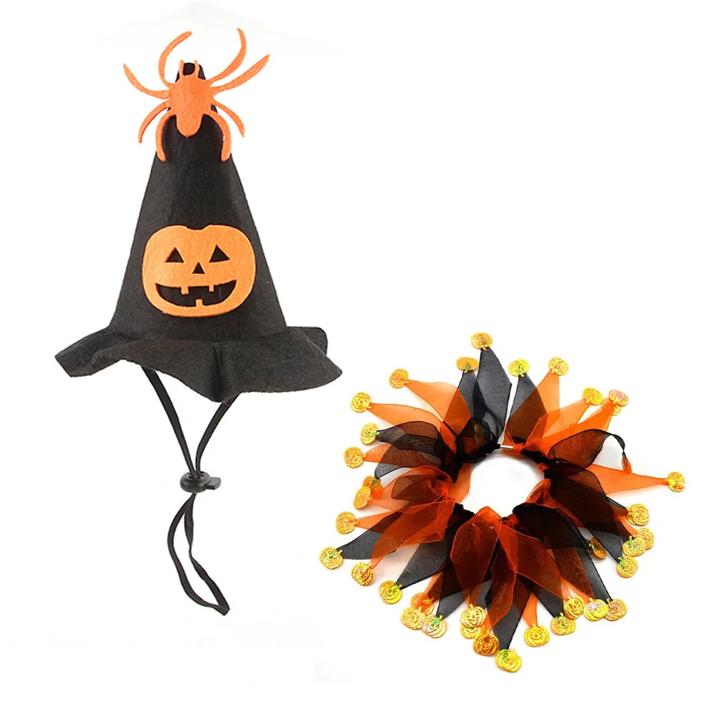 Disfraz Halloween Gato – Conjunto Capa, Sombrero y Bufanda con Calavera