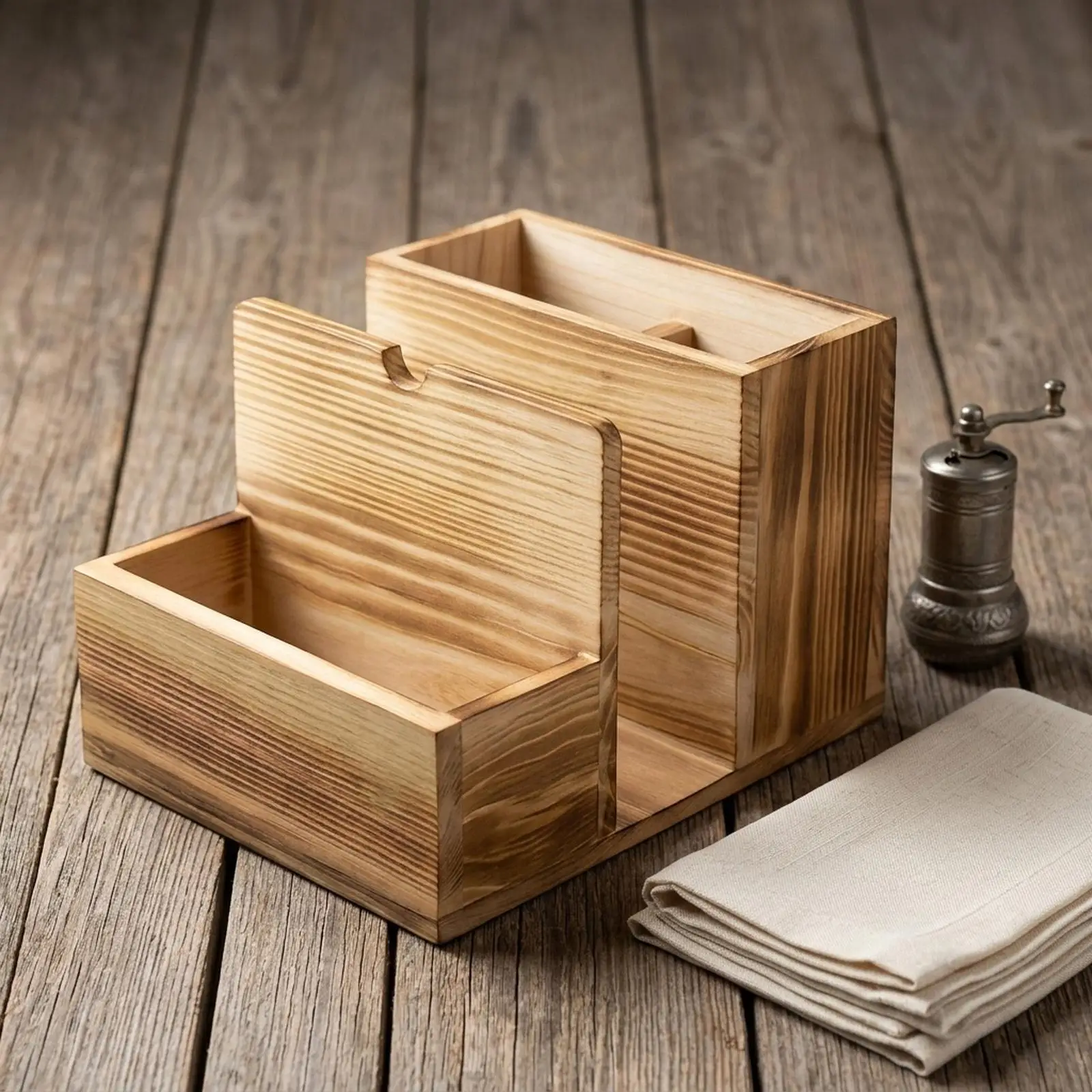 Detalle del acabado de madera Kesoto