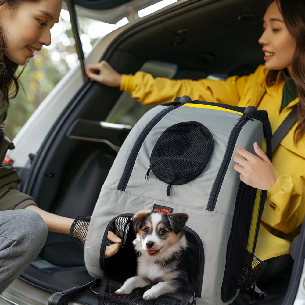 Carrito plegable para mascotas: jaula de viaje para perros y gatos - imagen 2