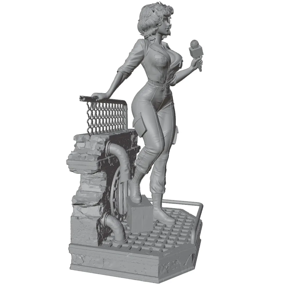 Kit resina 1/24 figura chica 75mm GK gris sin pintar