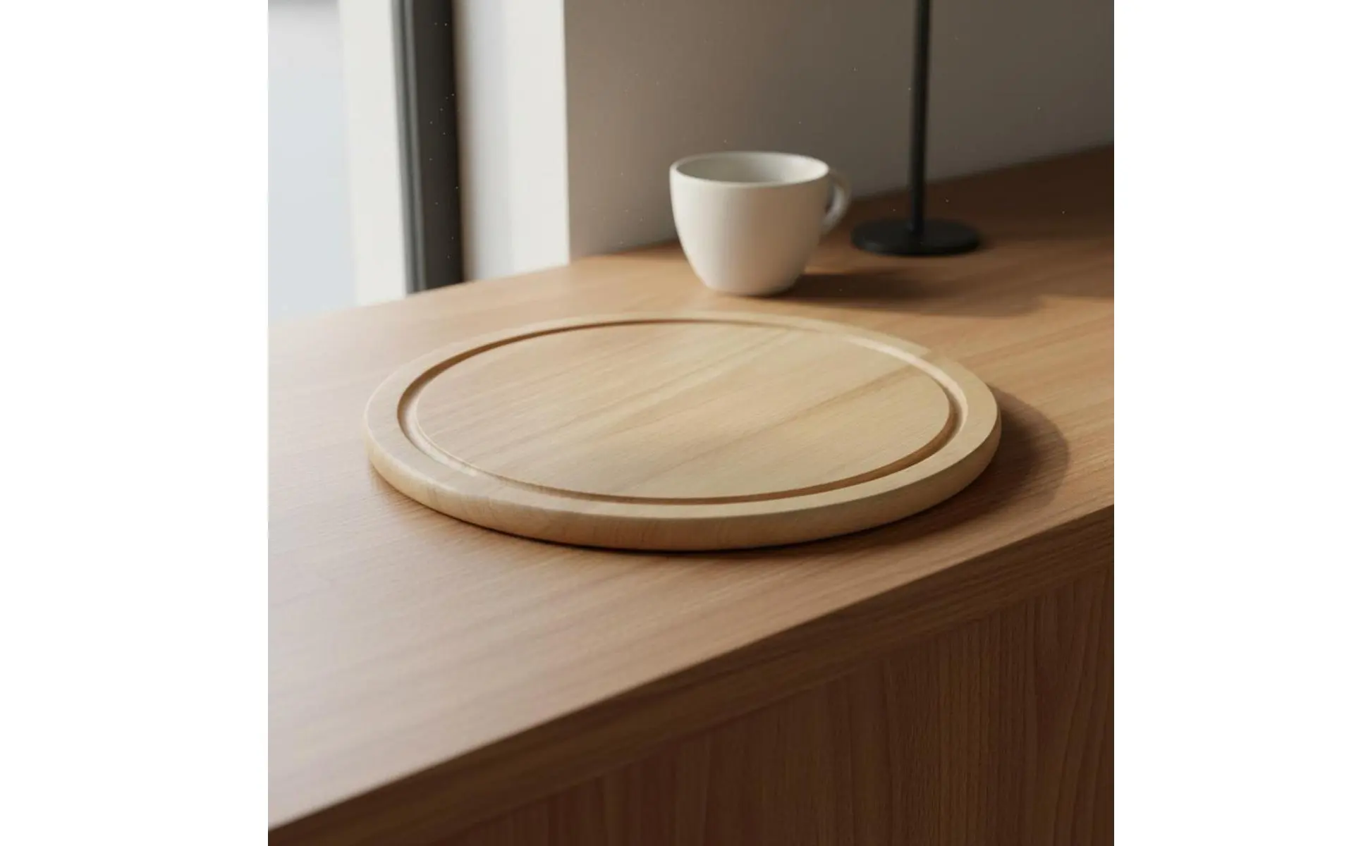 Plato redondo decorativo para servir pasteles y pizza