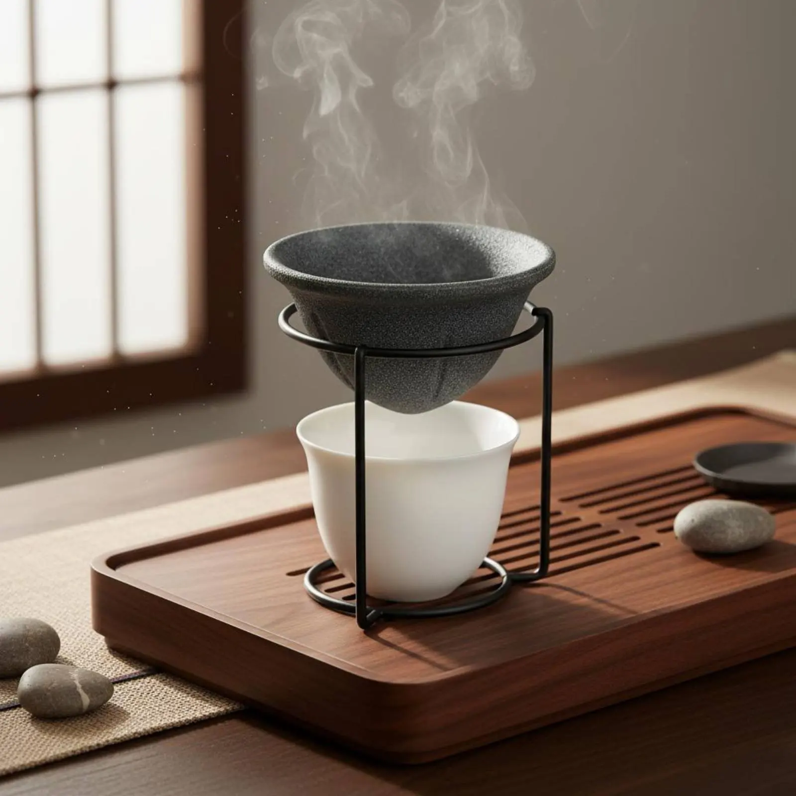 Colador de hojas de té con soporte, filtración rápida y fina - imagen 5