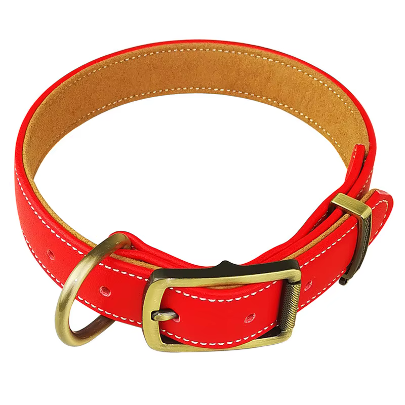 Collar de cuero de microfibra para perros