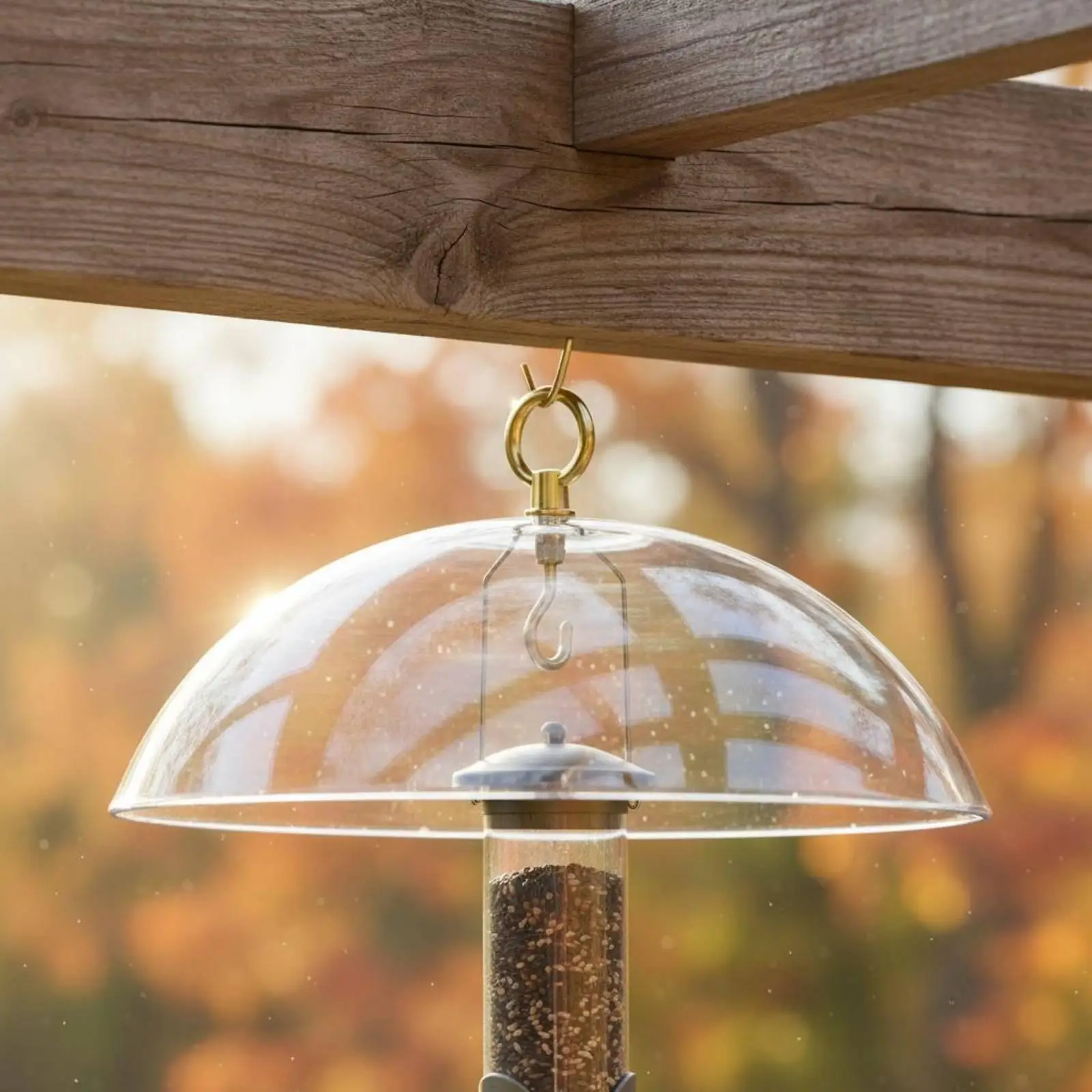 Domo Protector para Comedero de Pájaros – Cubierta Contra la Lluvia para Exterior - imagen 3