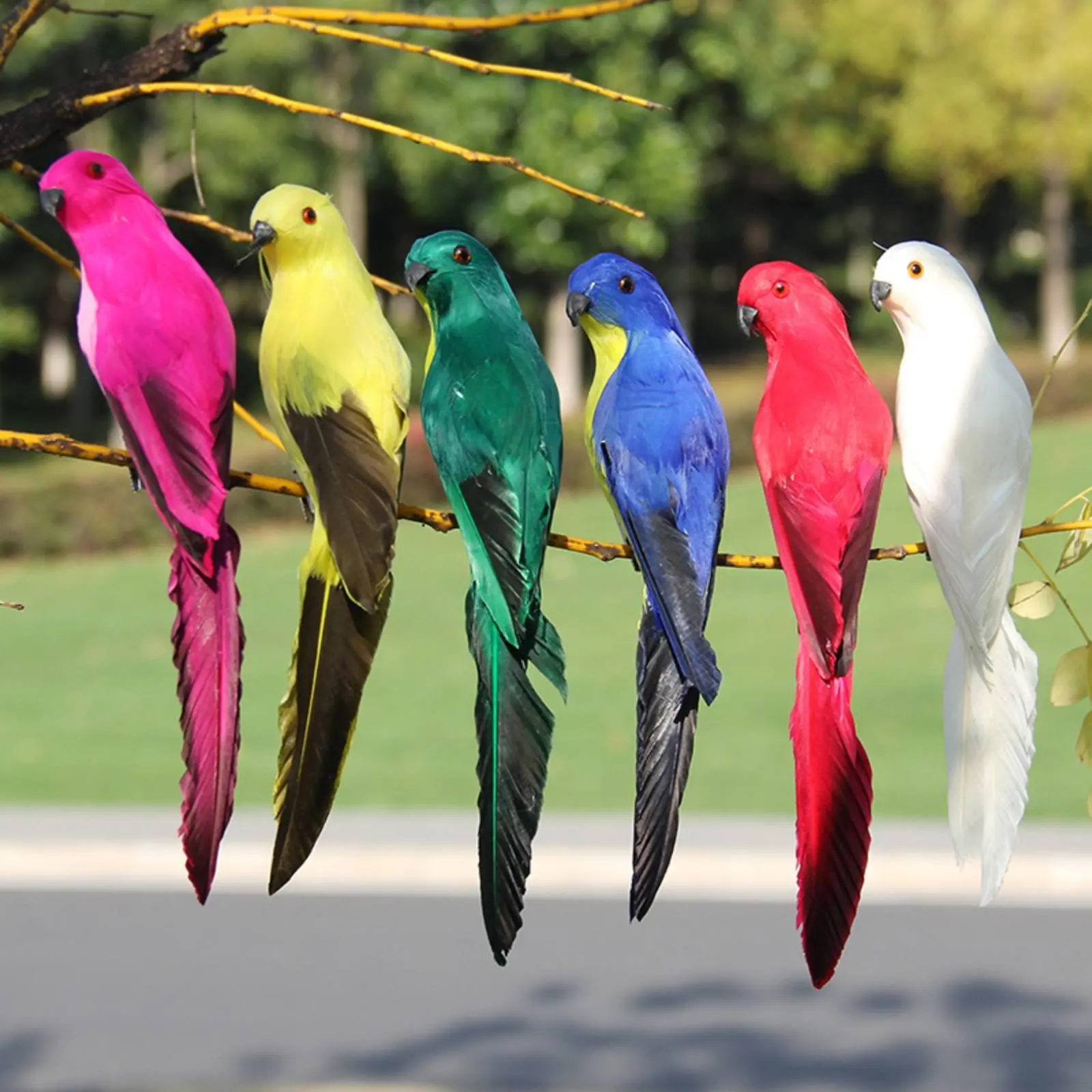 Papagayo artificial realista para decoración de gatos y perros - imagen 2