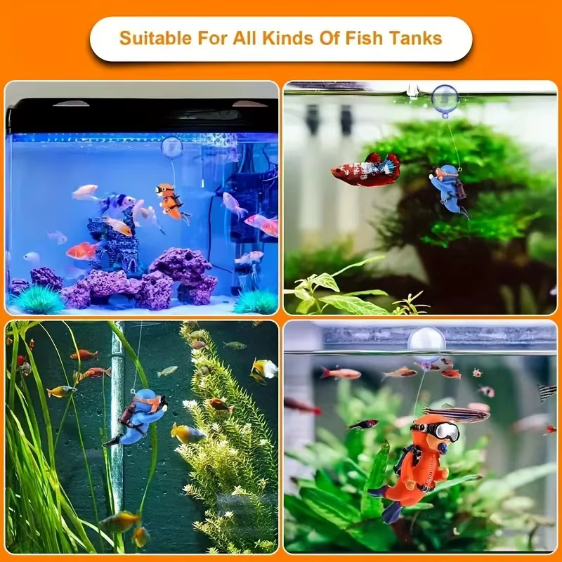 Decoración Flotante para Acuario – Adornos Interactivos para Peces - imagen 4