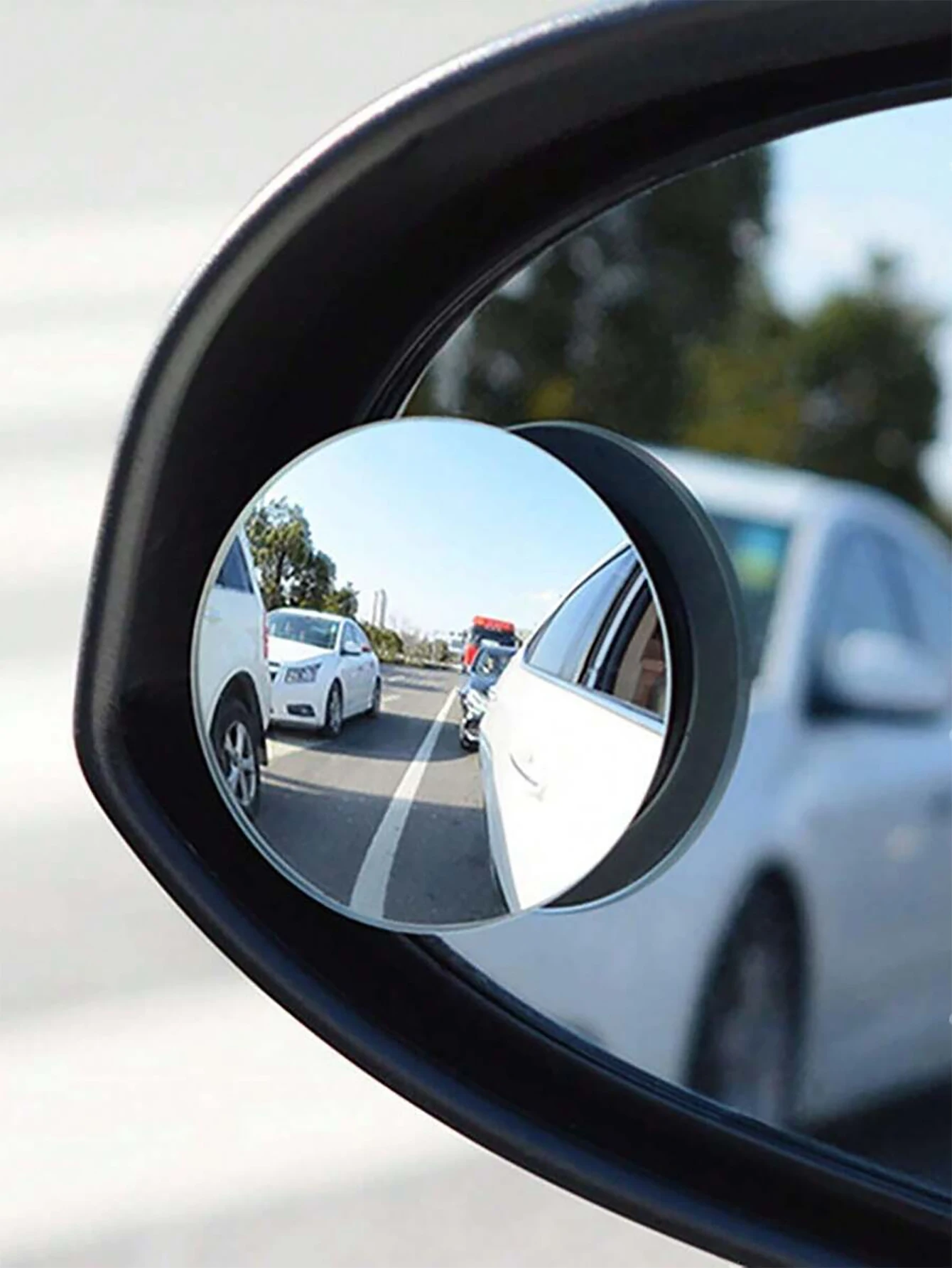 Espejo retrovisor antideslumbrante 360° para puntos ciegos – Par plateado - imagen 2