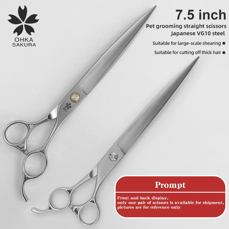 Tijeras rectas de peluquería canina VG10 para Bichón Frisé