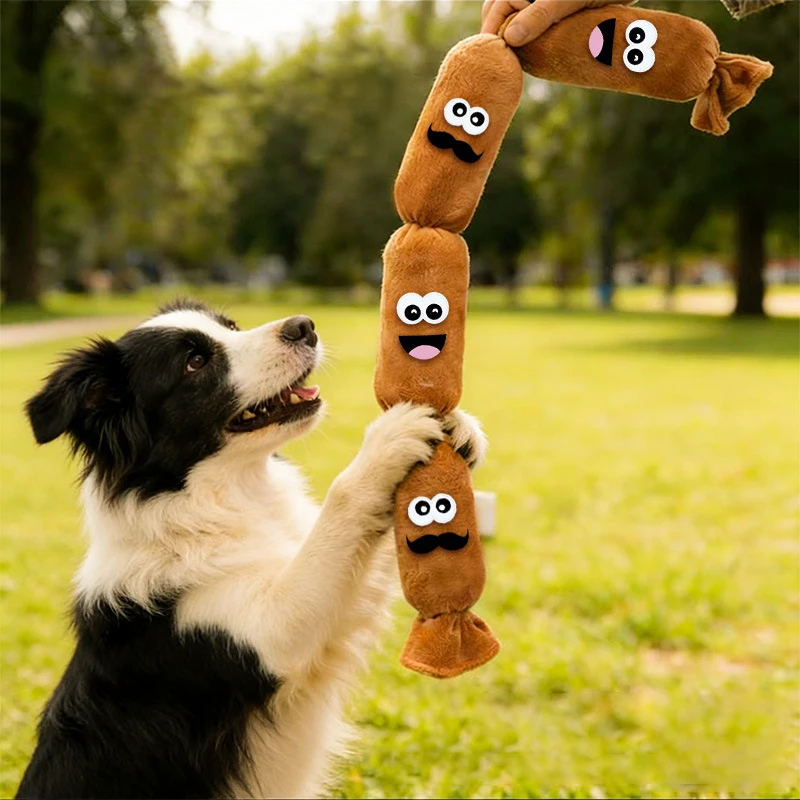 Juguete de peluche interactivo para perros con sonido y mordida - imagen 3