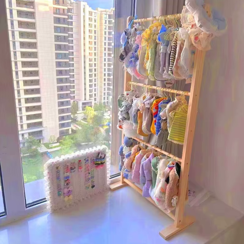 Perchero de pie de madera maciza para gatos y perros, balcón - imagen 4