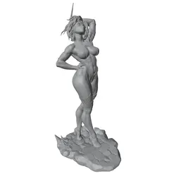 Figura de resina DIY de guerrera, sin montar ni pintar