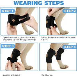 Férula ajustable para la pata del perro con anillo de gel