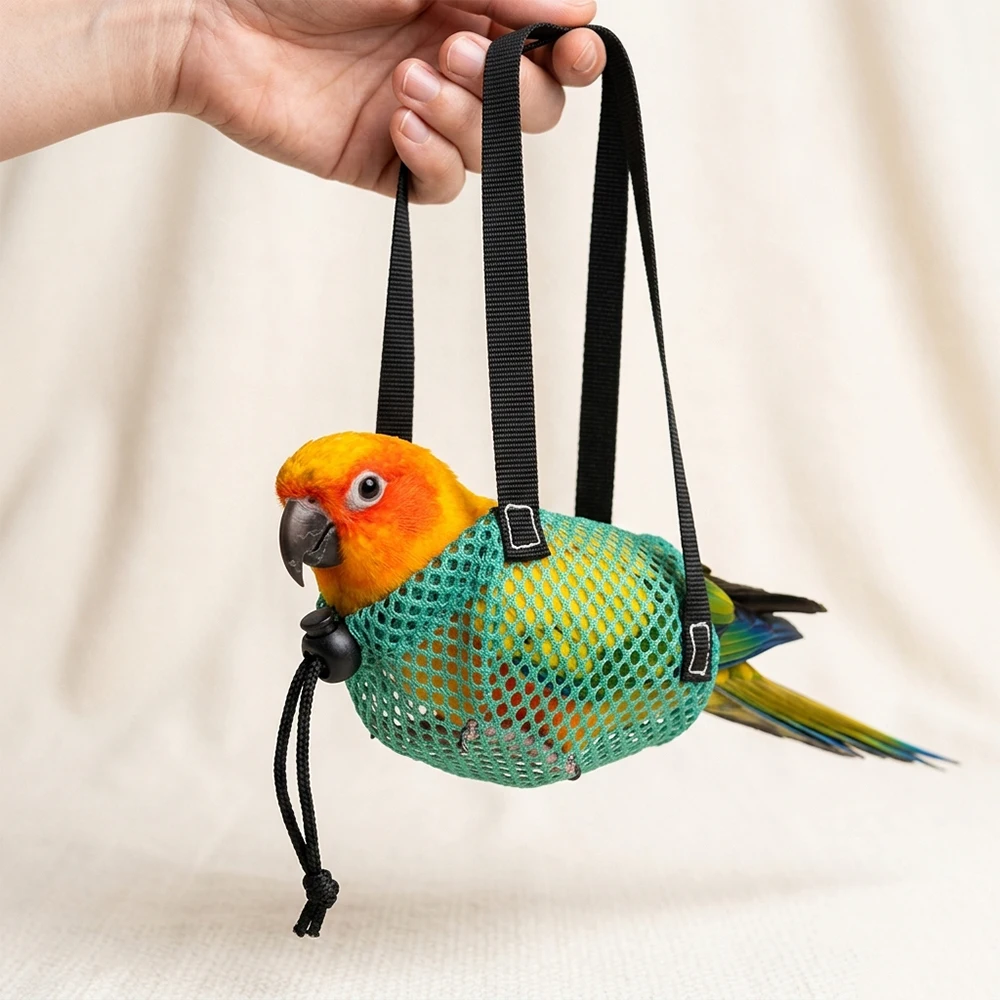 Bolsa de transporte transpirable de malla para loros y periquitos - imagen 5