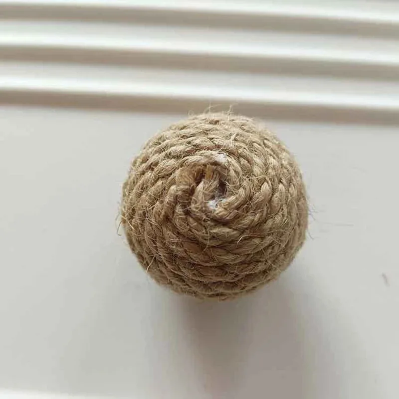 Pelota sonora de sisal para gatos: juguete interactivo que rasca - imagen 3