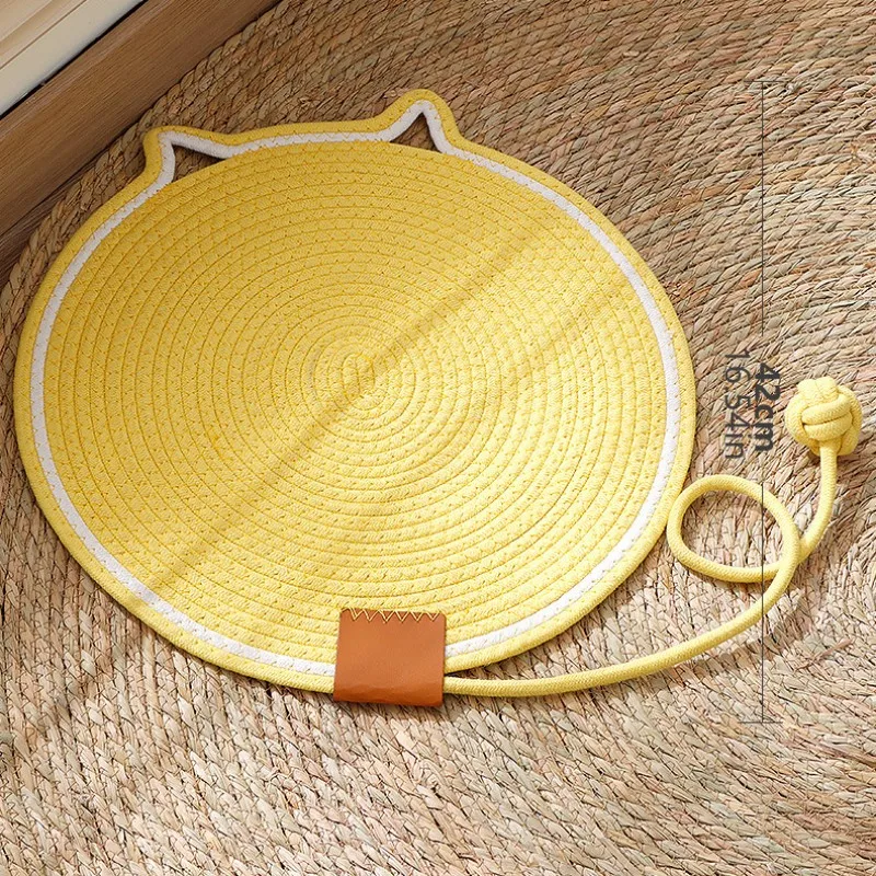 Almohadilla rascadora de cuerda de algodón para gatos
