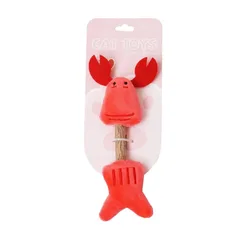Juguete madera natural con hierba gatera para gatos – Limpieza dental
