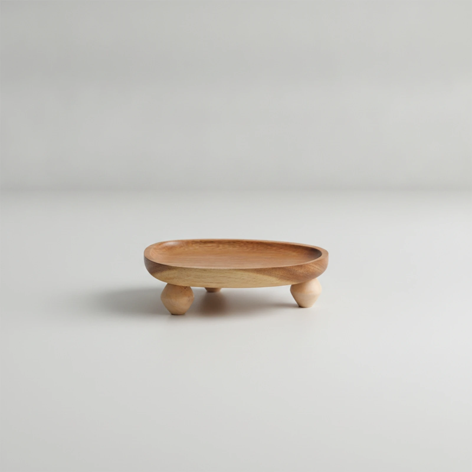 Bandeja elevada para gatos y perros con base de madera natural - imagen 2