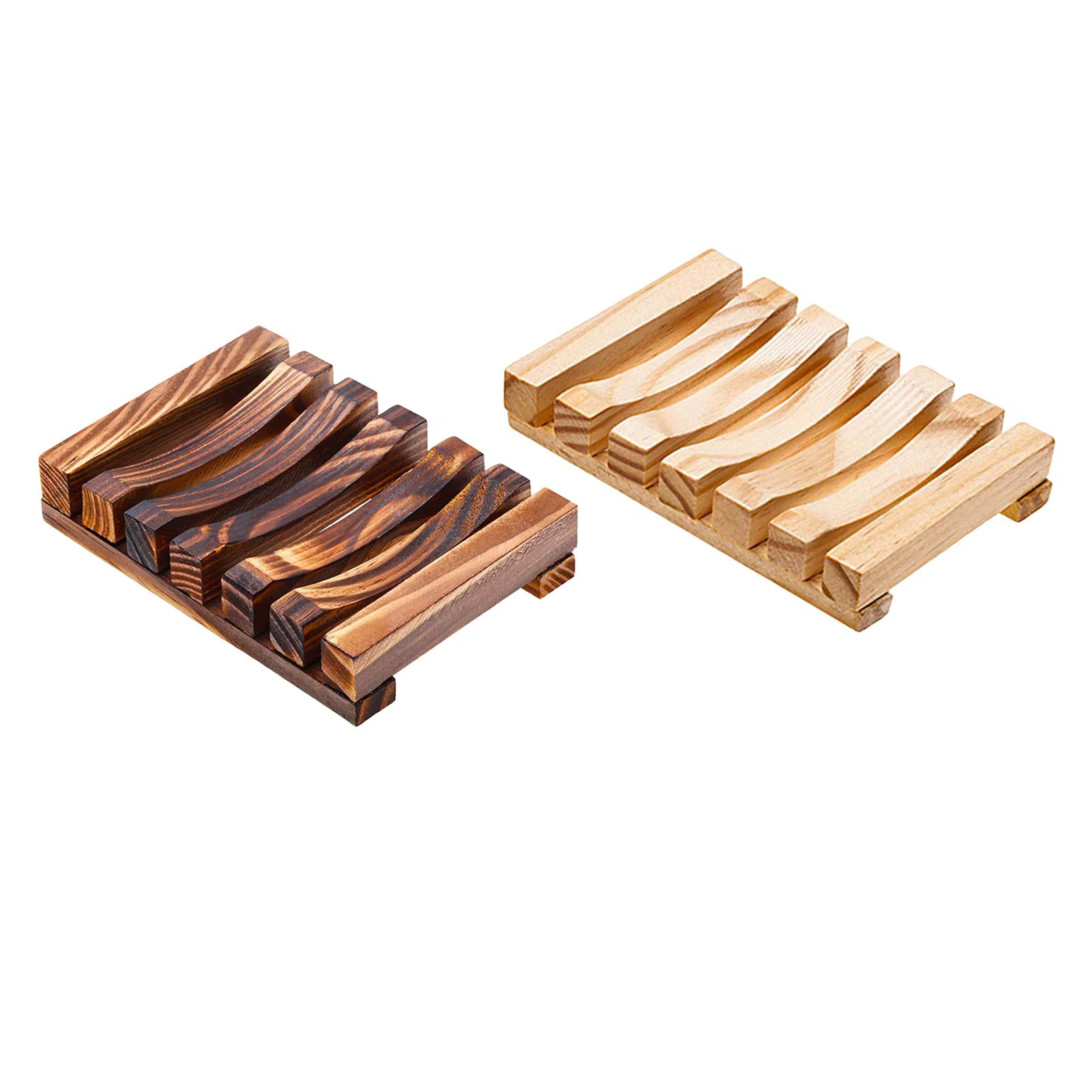 Jabonera de madera con drenaje para baño y cocina - imagen 2