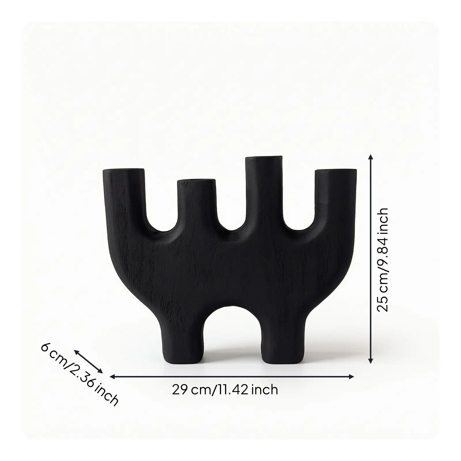 Candelabro escultural texturizado para estante de mesa – Decoración - imagen 3