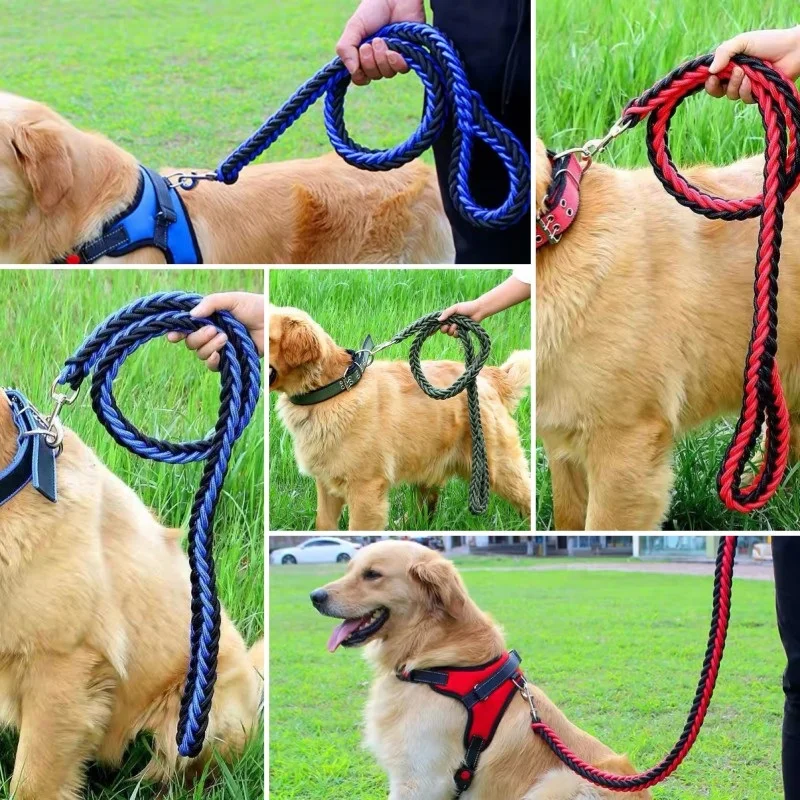 Correa trenzada resistente para perros medianos y grandes - imagen 4