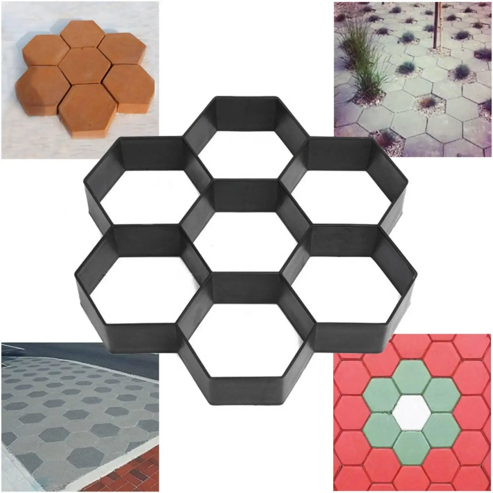 Molde hexagonal reutilizable para pavimentar patios y caminos - imagen 4