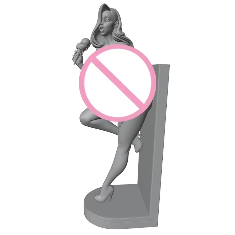 Kit resina chica sexy miniatura gris – Figura 3D para montar y pintar - imagen 3